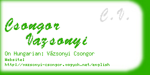 csongor vazsonyi business card